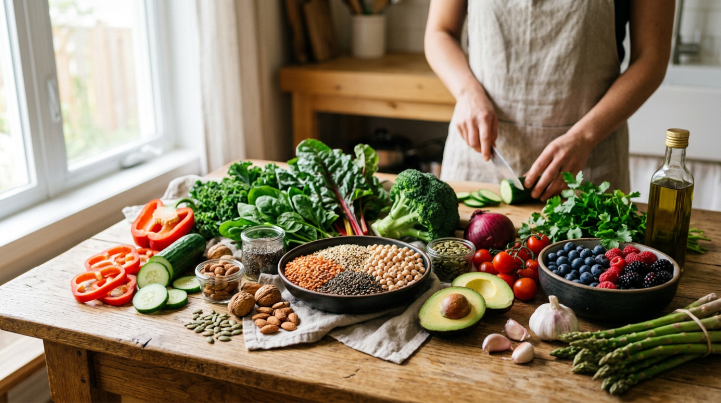 Raw food components that can improve hemoglobin A1c levels over time